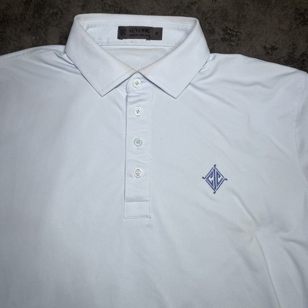 G/Fore Polo Shirt Mens Size S Blue Performance Golf w/ Interlachen CC Logo